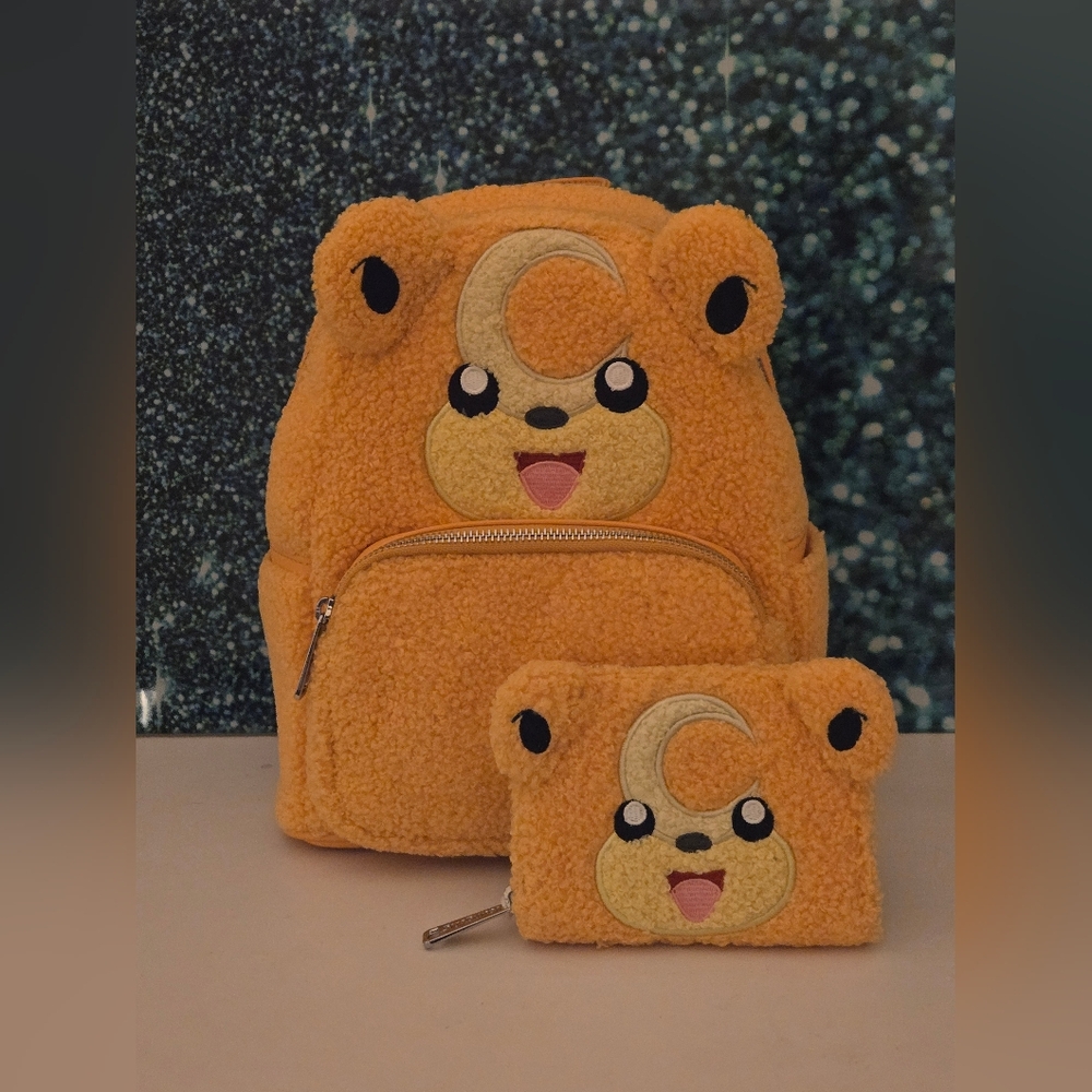 Loungefly Pokémon Teddiursa Limited Edition Sherpa Cosplay Mini Backpack/ Wallet